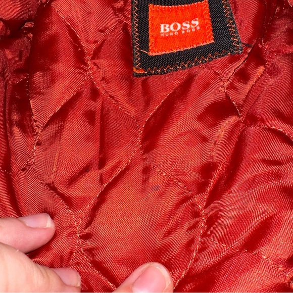 Hugo Boss Black Moto Bomber Jacket Orange Lable Mens SZ Small Full Zip - Picture 6 of 16